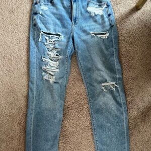 American Eagle Outfitters Blue Skinny Jeans Distressed